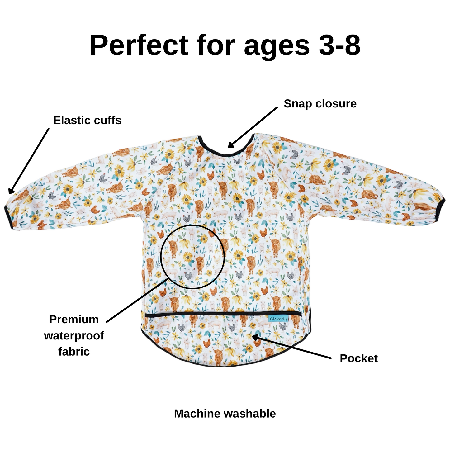 Long Sleeved Smock Bibs [LARGE] - Scotty