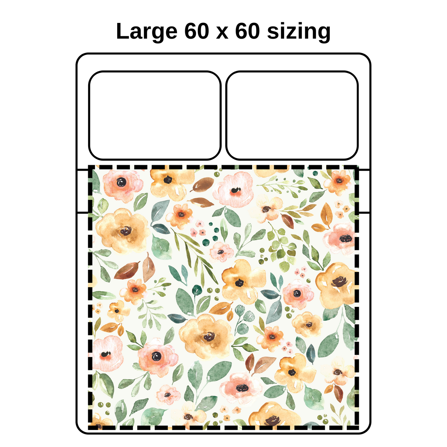 Minky Cuddle Blanket [60x60] - Autumn Bloom