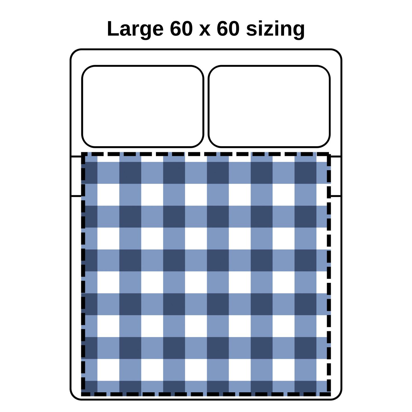 Minky Cuddle Blanket [60x60] - Hamptons