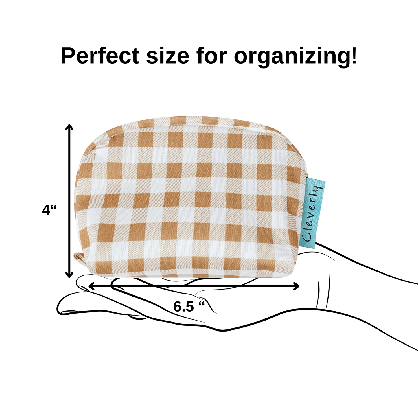 Compact Organizer Pouch [MICRO] - Caramel Plaid